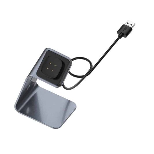 Fitbit Versa 3/Sense Aluminium Alloy Magnetic Dock Charger Stand – Grey