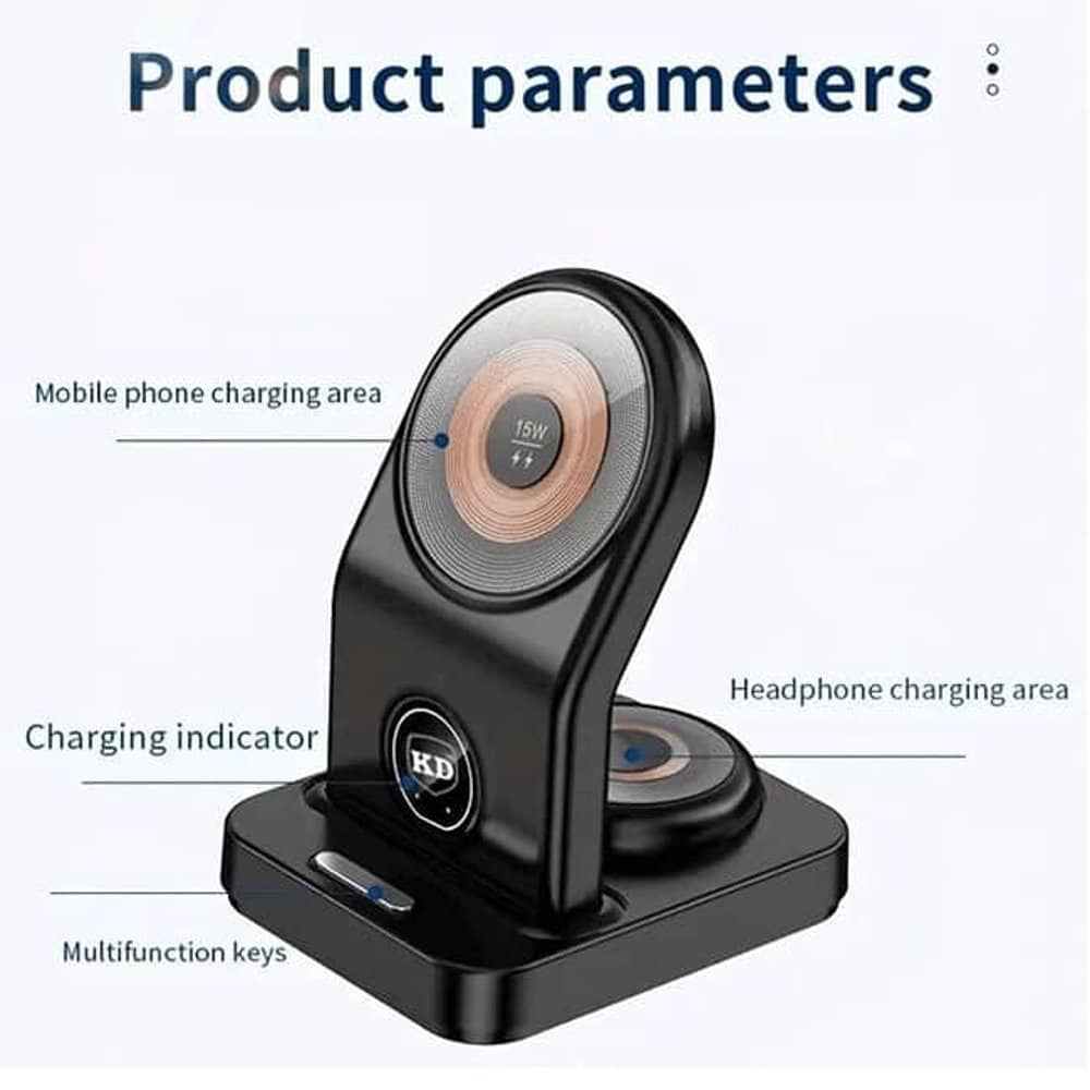 15W MagSafe Wireless Desk Charger for Android/ Apple iPhone
